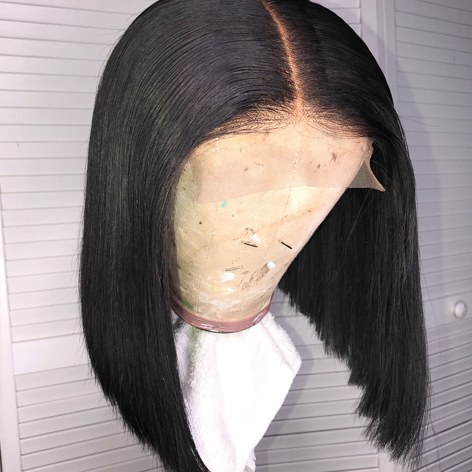 Bob wig human hair lace wig straight