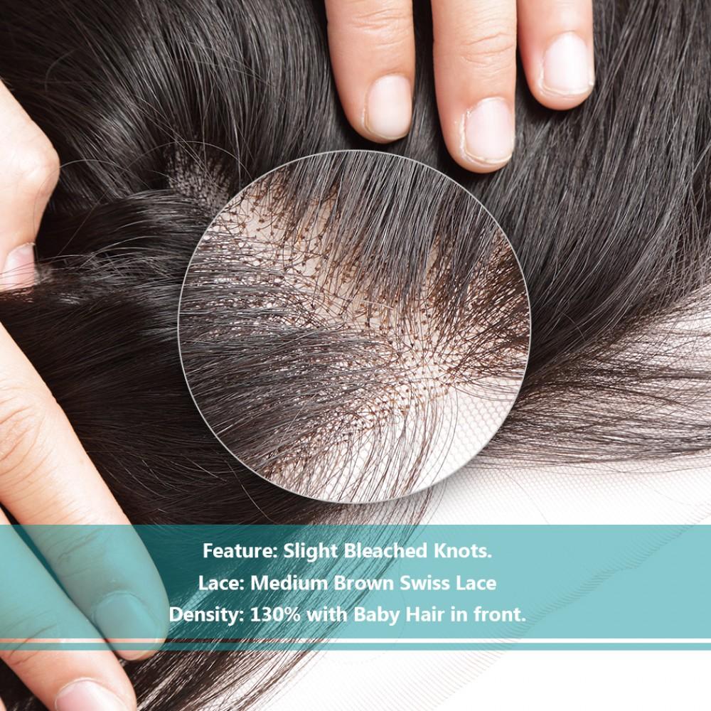 7A 4 Bundles Brazilian Hair With Frontal Body Wave