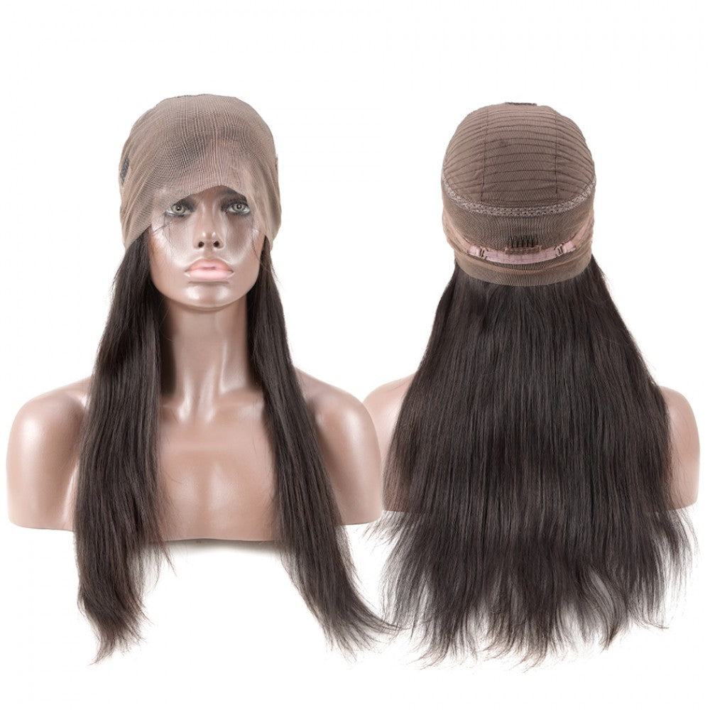 180% Density Breathable 360 Lace Wig Pre Plucked Straight