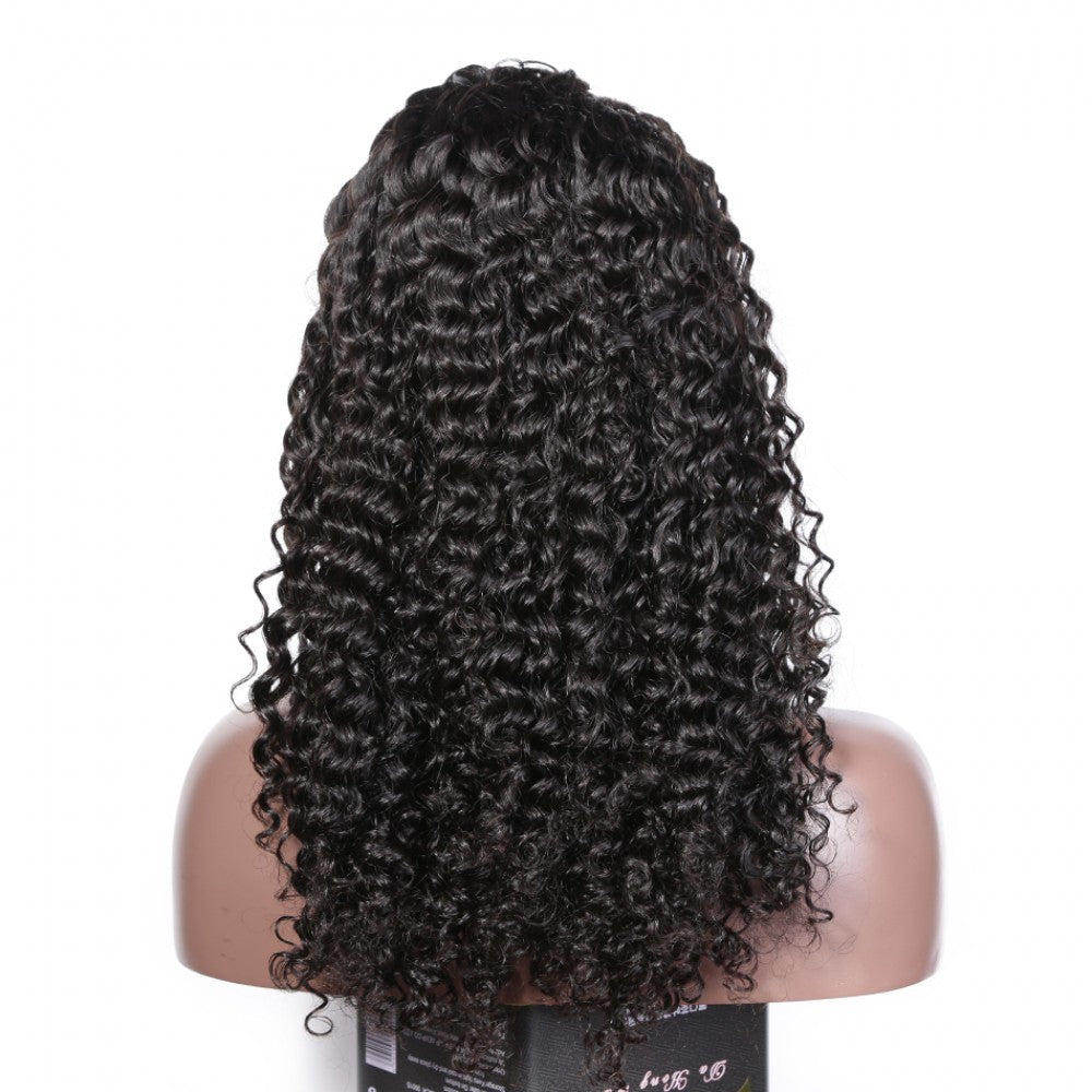 180% Density Breathable 360 Lace Wig Pre Plucked Deep Curly