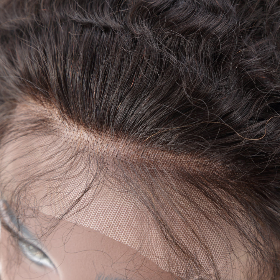 150% Human Hair Kinky Curly Front Lace Wig  with Baby Hair