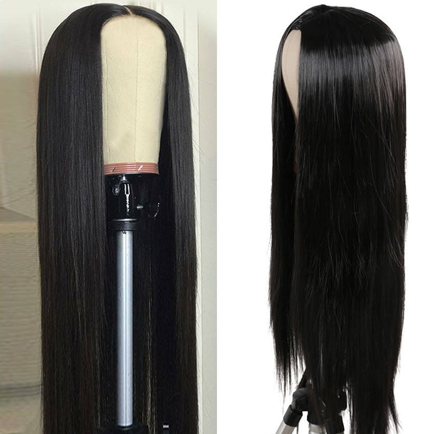 Full Machine Made Wig Straight Human Hair