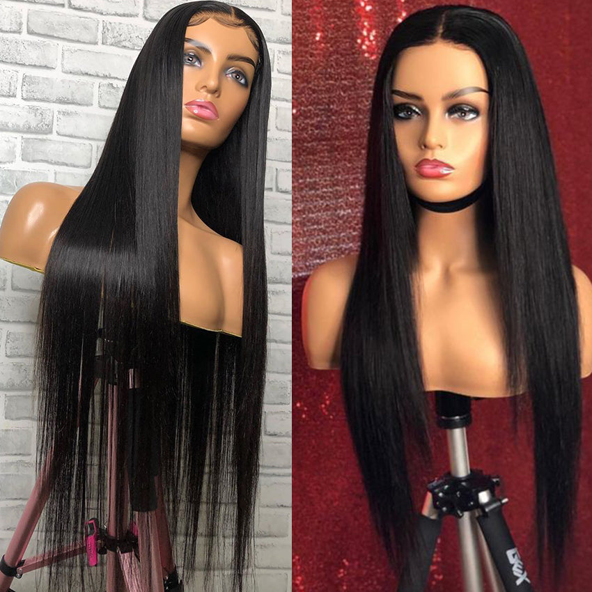 Full Machine Made Wig Straight Human Hair