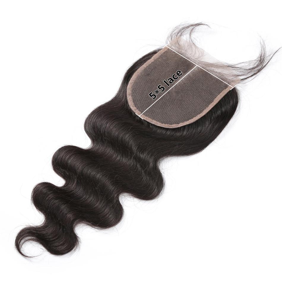 5x5 Lace Closure Brazilian Virgin Hair Body Wave