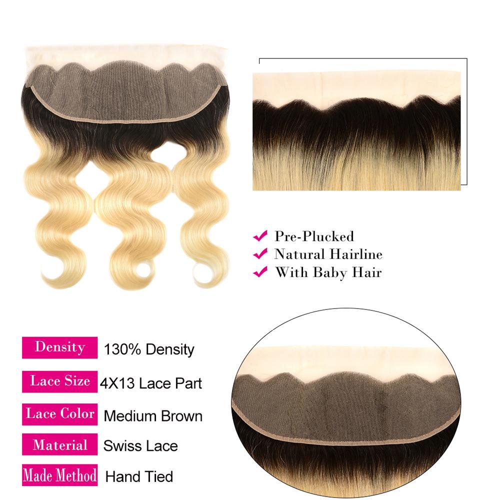 #1B/613 Blonde 13x4 Lace Frontal Body wave